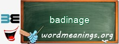 WordMeaning blackboard for badinage